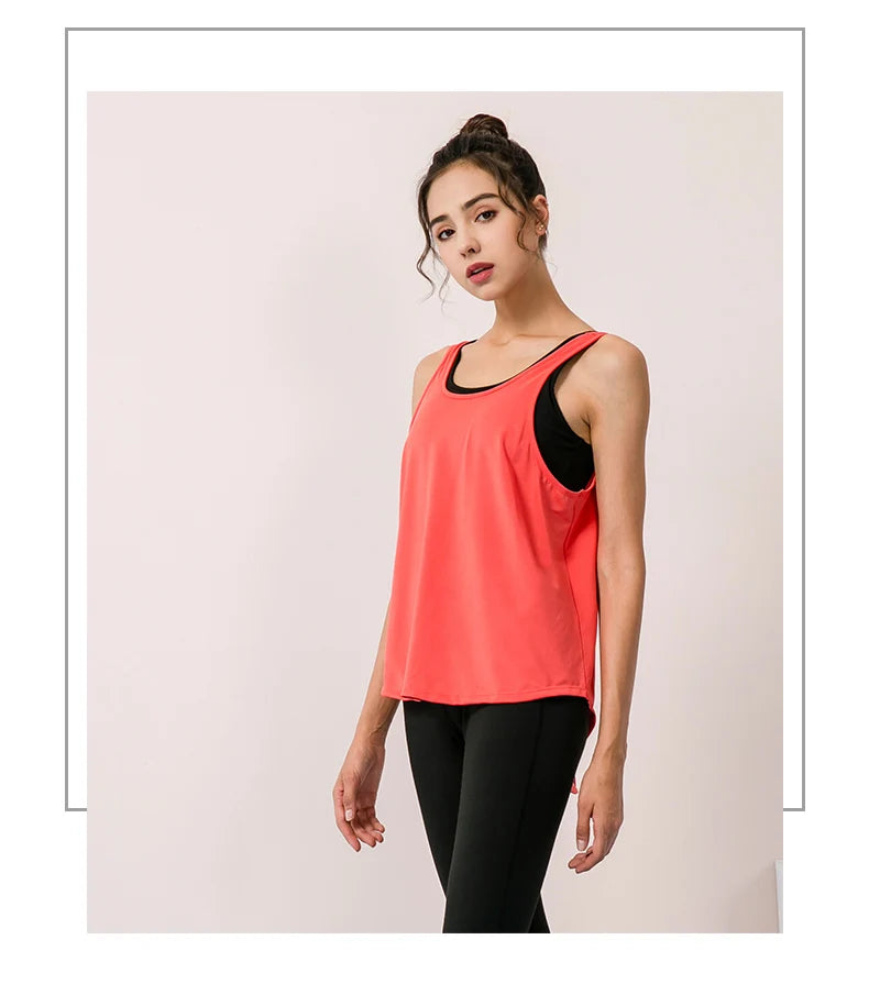 2022 novo yoga topos mulheres ginásio colete de fitness esporte topo sem mangas correndo yoga camisa secagem rápida esporte topo solto camisas esportivas