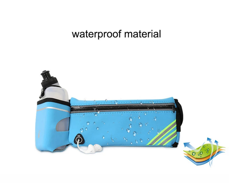 Correndo saco de cintura esportes fanny pacote das mulheres dos homens cinto saco telefone hidratação mochila à prova dwaterproof água correndo acessórios água