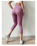 Cintura alta sem costura leggings esporte feminino colheita calças de yoga listra elástica capris ginásio treino leggings meninas fitness correndo collants