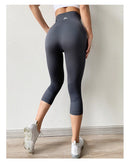 Cintura alta sem costura leggings esporte feminino colheita calças de yoga listra elástica capris ginásio treino leggings meninas fitness correndo collants