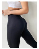 Cintura alta sem costura leggings esporte feminino colheita calças de yoga listra elástica capris ginásio treino leggings meninas fitness correndo collants