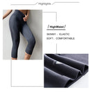 Cintura alta sem costura leggings esporte feminino colheita calças de yoga listra elástica capris ginásio treino leggings meninas fitness correndo collants