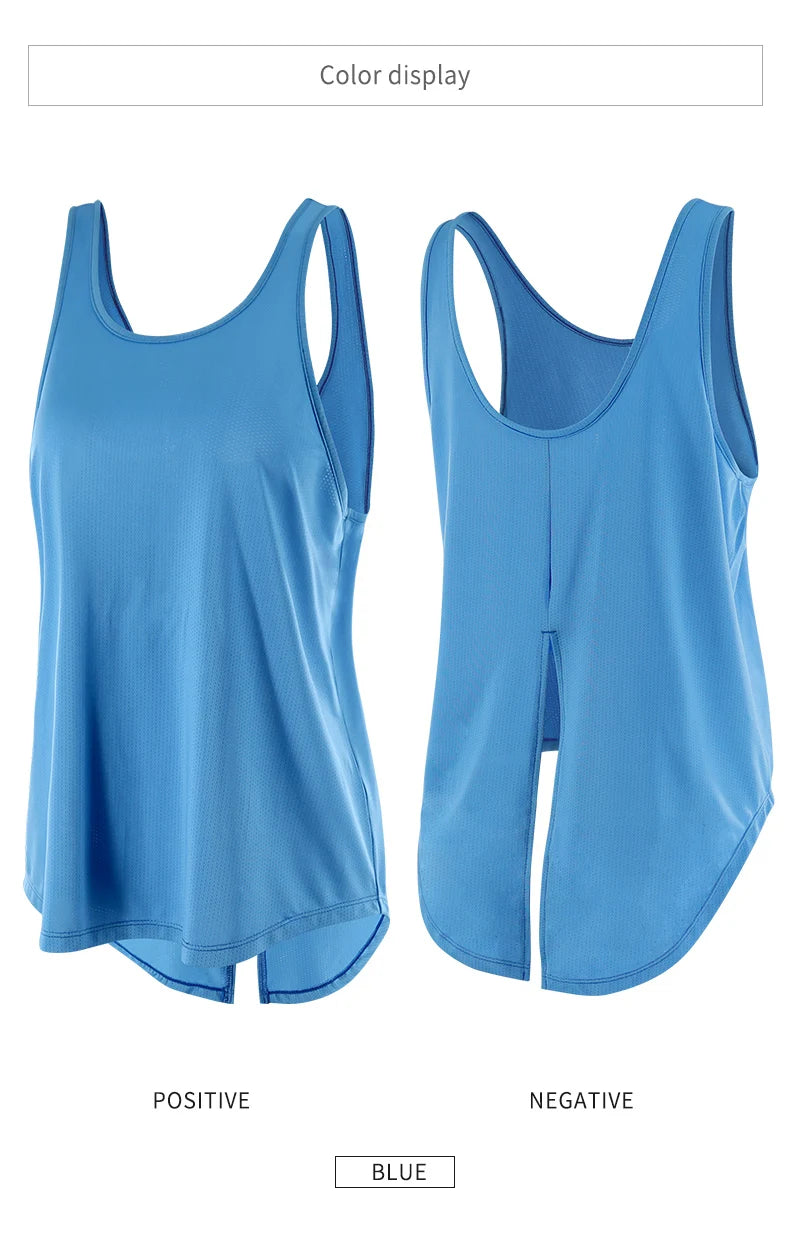 2022 novo yoga topos mulheres ginásio colete de fitness esporte topo sem mangas correndo yoga camisa secagem rápida esporte topo solto camisas esportivas