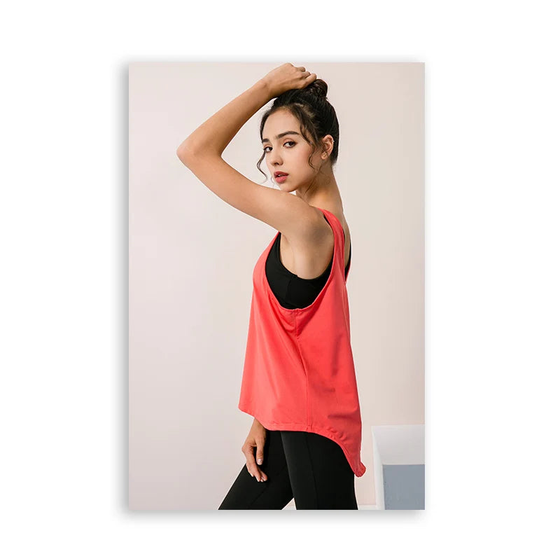 2022 novo yoga topos mulheres ginásio colete de fitness esporte topo sem mangas correndo yoga camisa secagem rápida esporte topo solto camisas esportivas