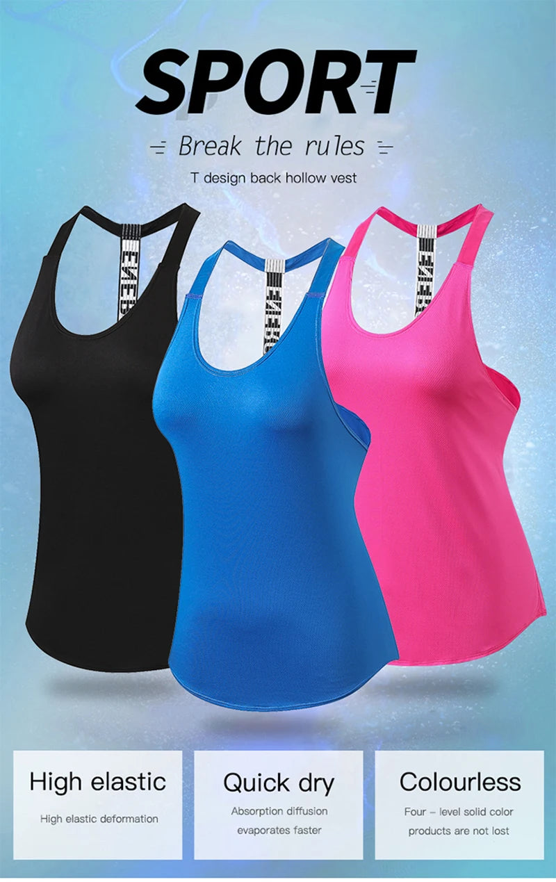 Mulheres ginásio topos preto sem mangas yoga topo feminino camisa de fitness ginásio colete correndo treino esportes topos carta sem costas camisa