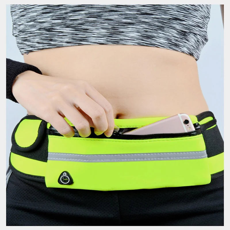 1pcs colorido impermeável neoprene fanny pacote correndo homem cintura saco