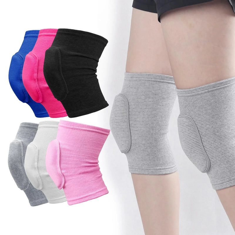 2 pçs esportes compressão joelheiras elástico joelho protetor espessamento esponja joelho cinta suporte para dança treino treinamento