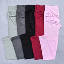 Leggings mulheres scrunch sem costura yoga leggings ginásio calças esportivas baixa faixa com nervuras alta estiramento roupa de fitness treino collants