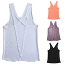 Mulheres criss cross back sem mangas treino esportes yoga colete regata activewear esportes sem costas fitness ginásio camisas topos