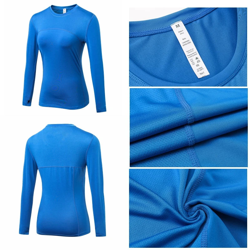 Camiseta esportiva de yoga de manga longa feminina legal seco atlético correndo caminhadas yoga topo fitness correndo camisas de treino