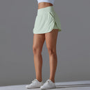 Esportes ao ar livre yoga saia badminton tênis saia de cintura alta respirável suor saia ativo atlético yoga fitness saia curta