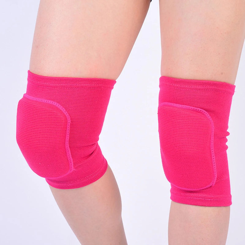 2 pçs esportes compressão joelheiras elástico joelho protetor espessamento esponja joelho cinta suporte para dança treino treinamento