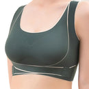 Sutiã esportivo de tecido sem costura de alta elasticidade, suporte confortável, plus size, sutiã esportivo feminino ajustável com design à prova de choque
