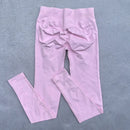 Leggings mulheres scrunch sem costura yoga leggings ginásio calças esportivas baixa faixa com nervuras alta estiramento roupa de fitness treino collants