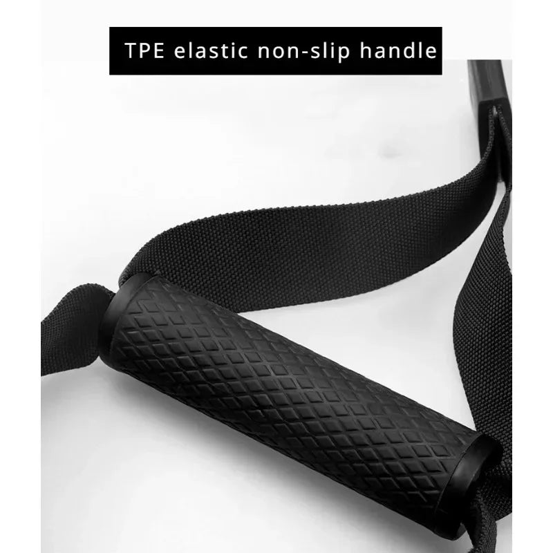 Correia de treinamento de suspensão fitness força power suspensão trainer ajustável yoga cinta montagem na parede profissional trx tensor