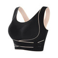 Sutiã esportivo de tecido sem costura de alta elasticidade, suporte confortável, plus size, sutiã esportivo feminino ajustável com design à prova de choque