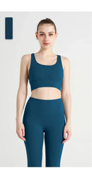 Novo verão sexy sutiãs esportivos mulheres colete de fitness esportes topo cruz volta yoga sutiã correndo fitness respirável à prova de choque sutiã de yoga