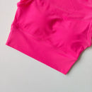 Malha integrada copo voador manga curta anti-rugas esportes yoga fitness conforto almofada no peito wear-free sutiã suspender topo