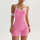 Sexy sem costas macacão feminino conjunto de yoga bodysuit para fitness ginásio roupas esportivas macacão vestido de dança treino roupas esportivas