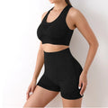 Conjunto de yoga shorts de ginásio feminino esporte sutiãs sutiã treino topos para mulheres roupas de yoga leggings de fitness conjunto de ginásio sem costura conjuntos de yoga