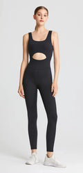 Conjuntos de yoga macacões feminino v-back uma peça alta elástica bodysuits roupas esportivas fitness acolchoado náilon macio ginásio treino macacão