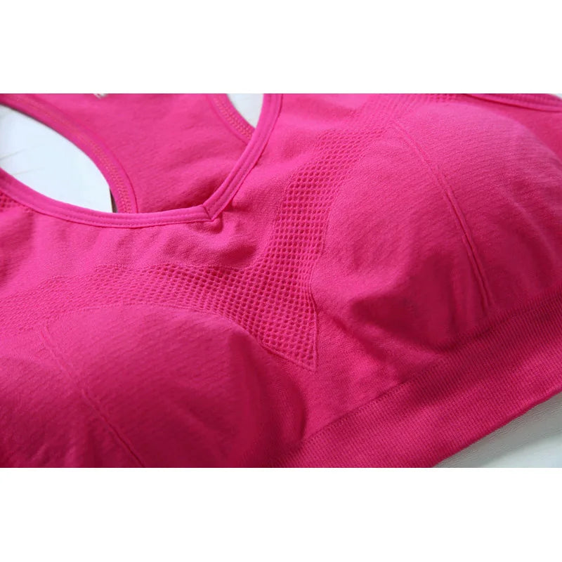 Sutiã esportivo feminino superior push up sutiã de fitness underwear esporte topos respirável correndo colete ginásio sutiã ativo