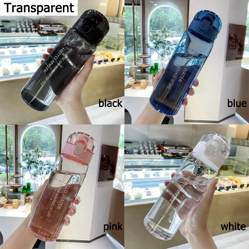 Garrafa de água transparente esportiva 780ml portátil ginásio viagem transparente garrafa à prova de vazamento garrafa fosca