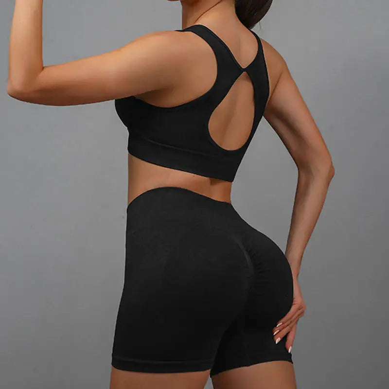 Terno de yoga yoga esportes roupa interior feminina terno de fitness colete correndo esportes yoga shorts conjunto de yoga conjunto de treino