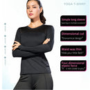 Camiseta esportiva de yoga de manga longa feminina legal seco atlético correndo caminhadas yoga topo fitness correndo camisas de treino
