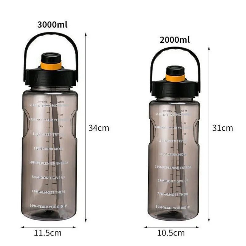 Copo de água de grande capacidade para estudantes, esportes ao ar livre e fitness, resistente a choques e garrafa de água resistente a altas temperaturas