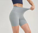 SOISOU Shorts femininos de nylon, academia, yoga, leggings, cintura alta, elástico, apertado, respirável, sem linhas estranho, shorts de ciclismo femininos