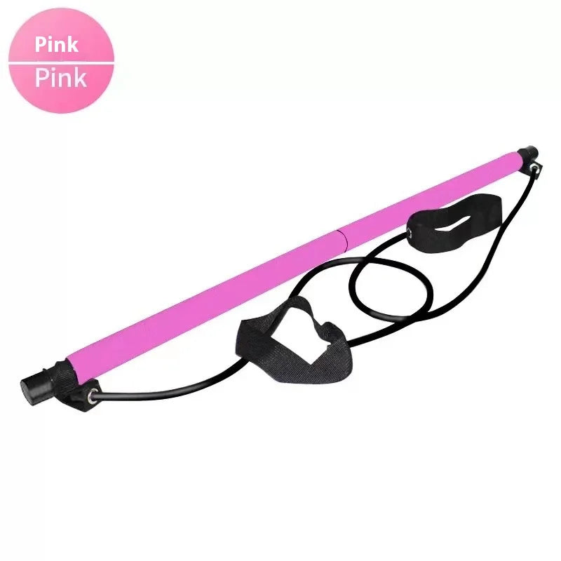 Vara de pilates multifuncional, equipamento fitness para ioga, pilates, elasticidade doméstica, treinamento de quadril, corda de puxar