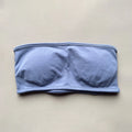 ASHLIMO Sutiã esportivo feminino bandeau sem costas, gola halter, regata de ioga, sem costura, treino, academia, tubo curto