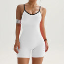 Sexy sem costas macacão feminino conjunto de yoga bodysuit para fitness ginásio roupas esportivas macacão vestido de dança treino roupas esportivas