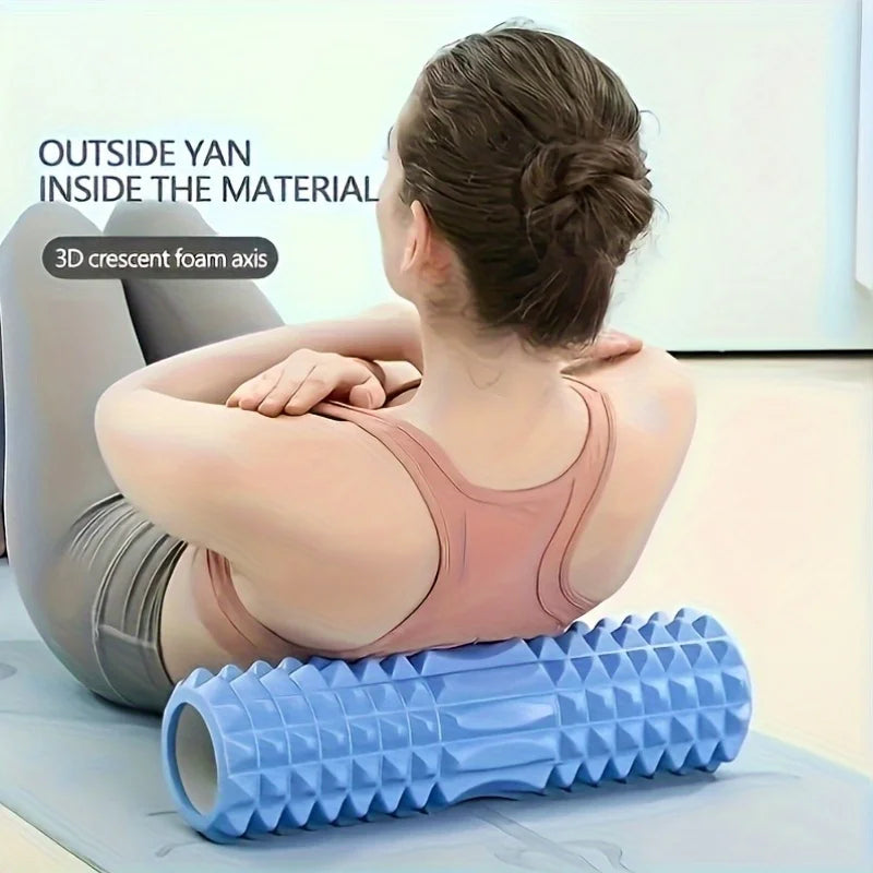 Rolo de espuma para massagem profunda de tecidos, rolo muscular para alívio da dor nas costas, rolo de massagem EVA para exercícios de automasagem, ioga, pilates