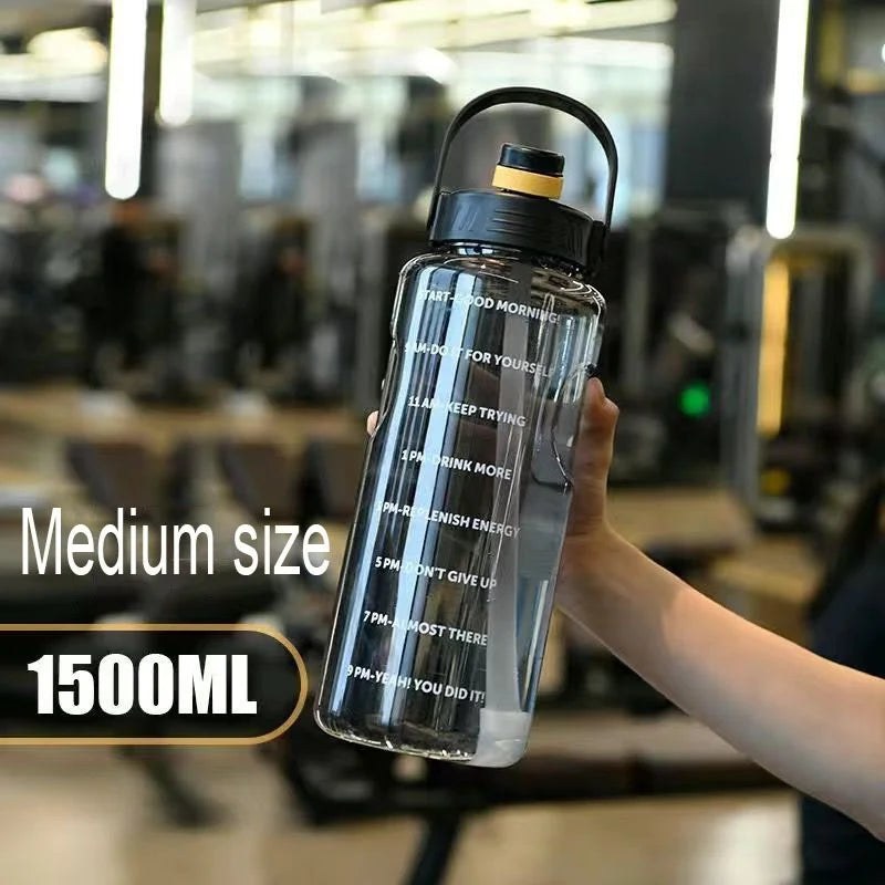 Copo de água de grande capacidade para estudantes, esportes ao ar livre e fitness, resistente a choques e garrafa de água resistente a altas temperaturas