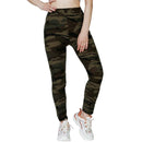 Camuflagem cinza verde apertado casual alta estiramento leggings femininas, esportivo e sexy fitness retro nove pontos lápis calças