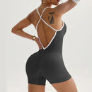 Sexy sem costas macacão feminino conjunto de yoga bodysuit para fitness ginásio roupas esportivas macacão vestido de dança treino roupas esportivas