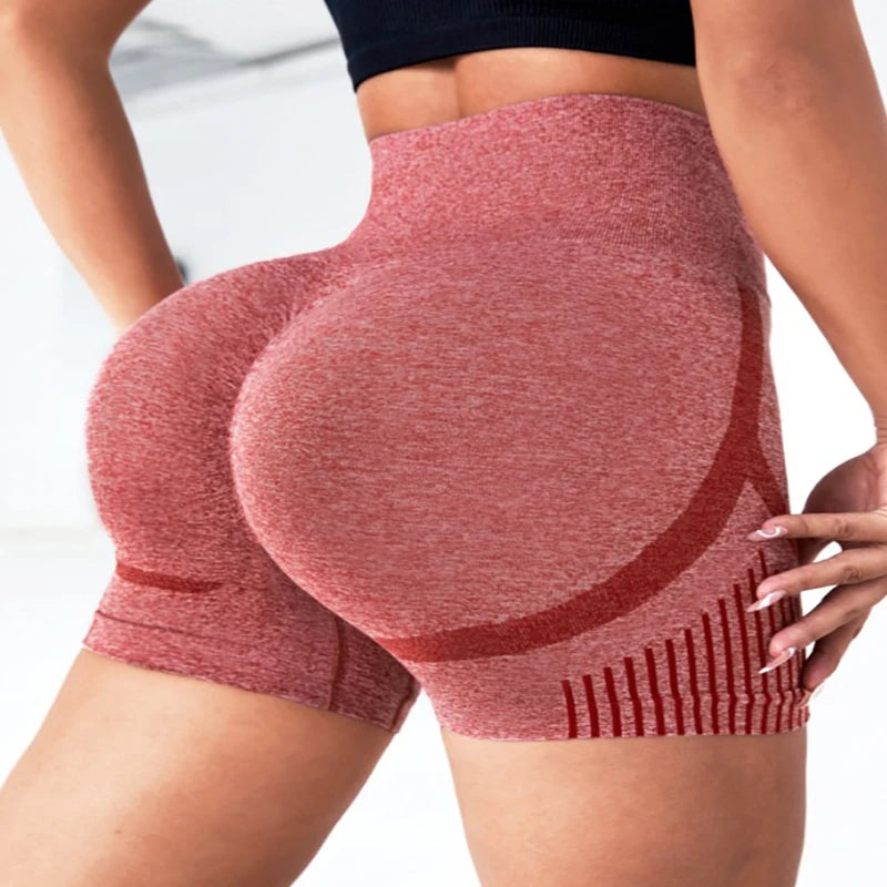 Leggings de yoga europa e os estados unidos sem costura alta elástica cintura alta secagem rápida lazer esportes yoga wear shorts para mulher