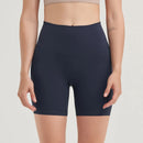 SOISOU Shorts femininos de nylon, academia, yoga, leggings, cintura alta, elástico, apertado, respirável, sem linhas estranho, shorts de ciclismo femininos