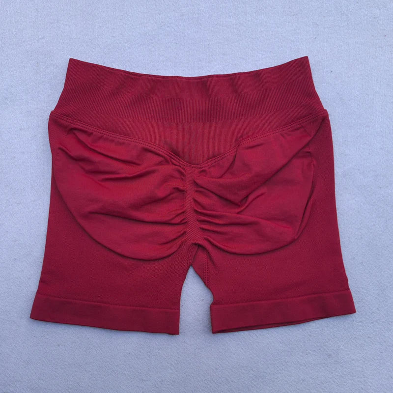 Leggings mulheres scrunch sem costura yoga leggings ginásio calças esportivas baixa faixa com nervuras alta estiramento roupa de fitness treino collants