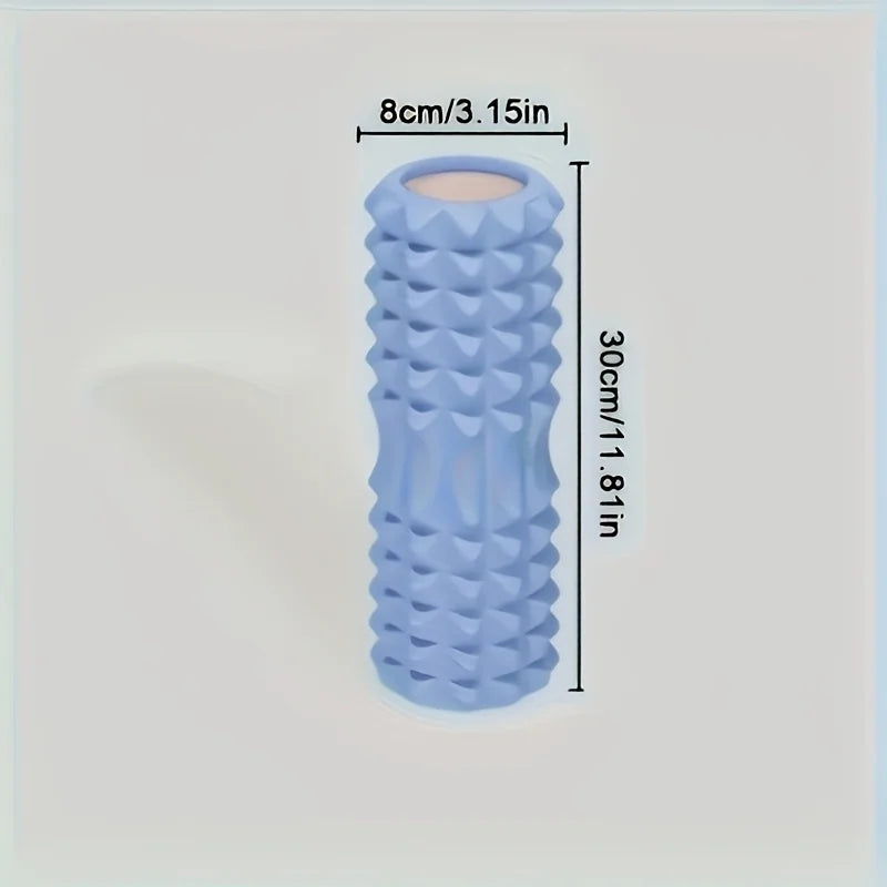 Rolo de espuma para massagem profunda de tecidos, rolo muscular para alívio da dor nas costas, rolo de massagem EVA para exercícios de automasagem, ioga, pilates
