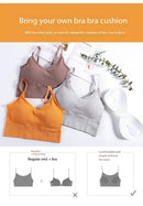 Sem costas roupas esportivas mulher ginásio sutiã esportivo sem costura roupa interior das mulheres alça de ombro ajustável interior acolchoado yoga colete bralette