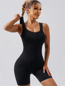 Sem costura de uma peça curta roupas de yoga roupas esportivas femininas ginásio push up roupas de treino de fitness esportes bodysuit yoga terno