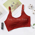 Sutiã sem costura feminino copo cheio sutiã respirável conforto respirável sutiã de sono correndo fitness sutiã esportivo suspensórios