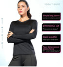 Camiseta esportiva de yoga de manga longa feminina legal seco atlético correndo caminhadas yoga topo fitness correndo camisas de treino