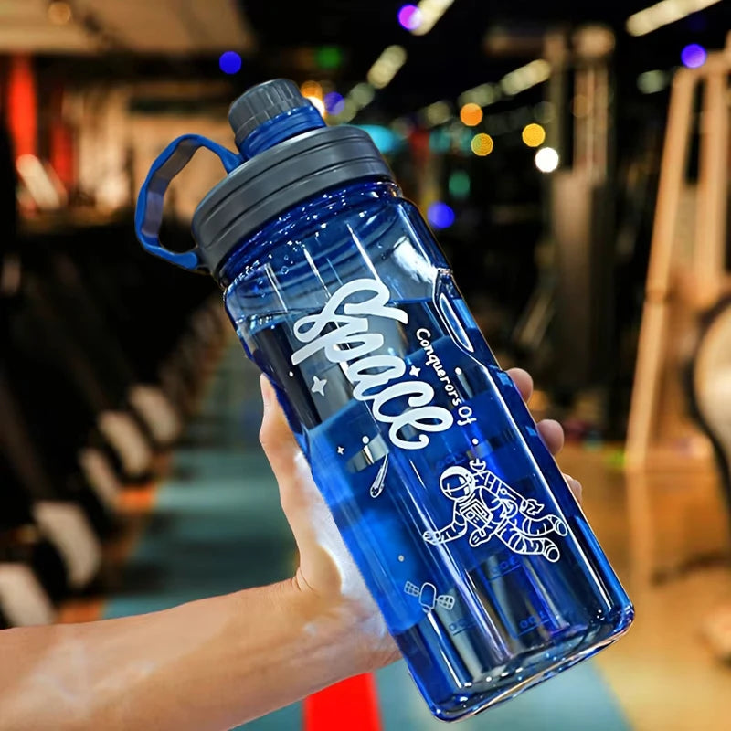 Garrafa de água esportiva de grande capacidade, 2l, 3l, com filtro, copo de água de plástico ecológico, portátil, garrafa de bebida fitness, chaleira sem bpa