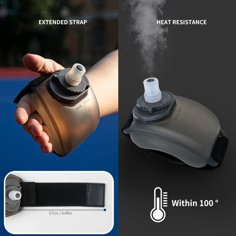 Portátil Silicone Soft Frasco, Esporte Garrafa De Água, Chaleira De Pulso, Apertar, Correr, Equitação, Escalar, Marathon Race Armazenamento