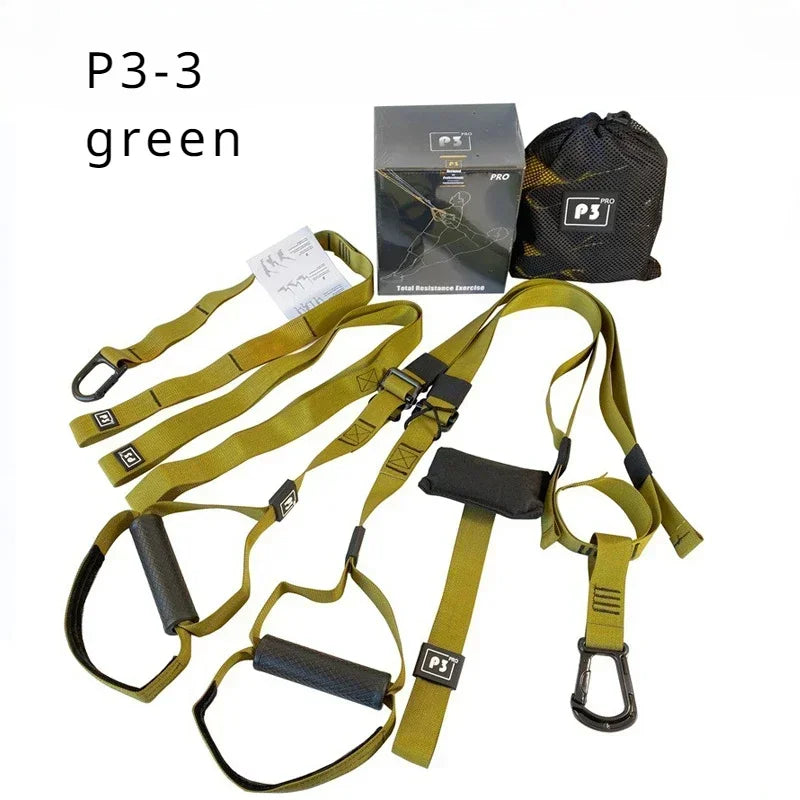 Correia de treinamento de suspensão fitness força power suspensão trainer ajustável yoga cinta montagem na parede profissional trx tensor