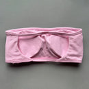 ASHLIMO Sutiã esportivo feminino bandeau sem costas, gola halter, regata de ioga, sem costura, treino, academia, tubo curto